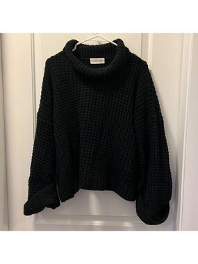 Goodnight Macaroon Waffleknit Turtleneck Sweater